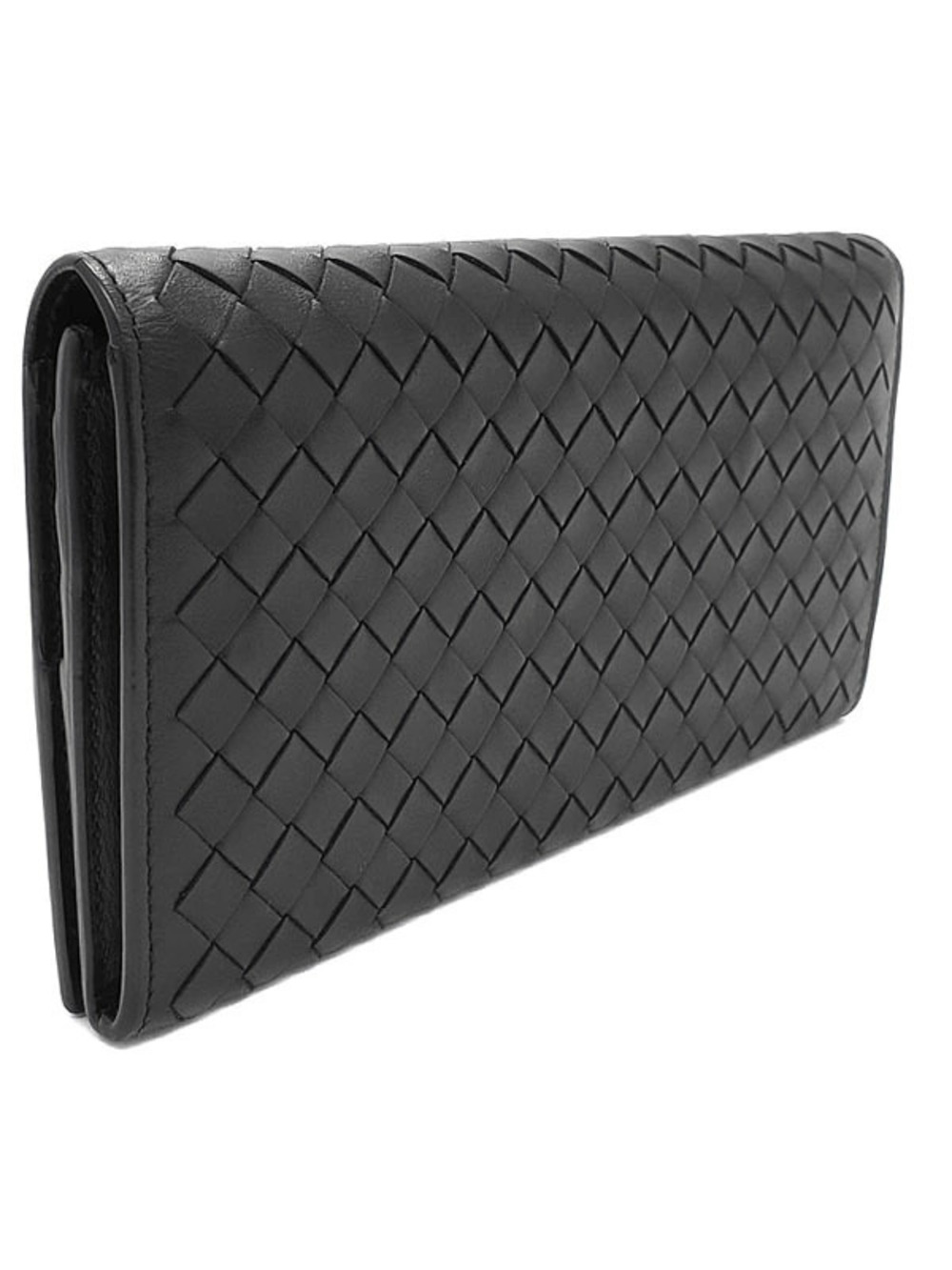 Bottega Veneta fold Intrecciato Wallet Long Bi Black